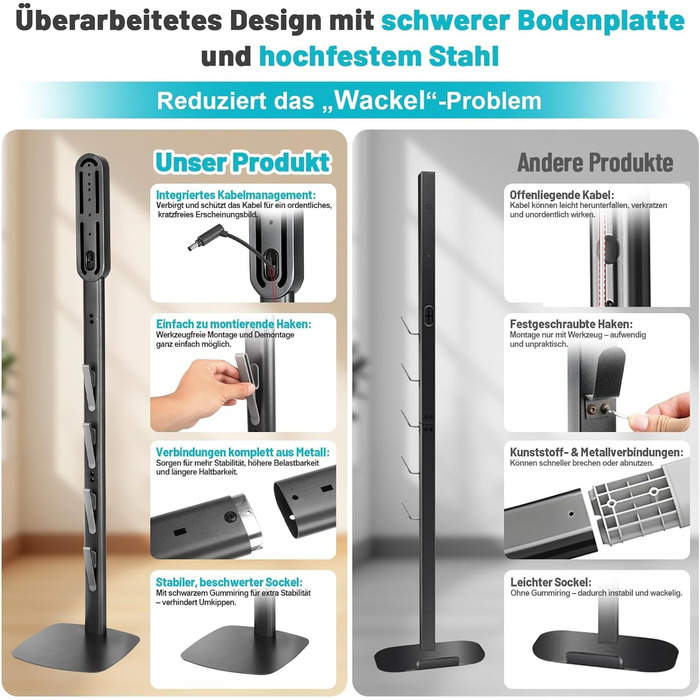 Підставка для пилососа Dyson Gen5 V15 V12 V11 V10 V8 V7 V6 - без свердління, для зберігання та зарядки, аксесуари