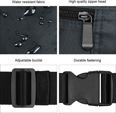 RYACO Поясна сумка на пояс для жінок та чоловіків. Стильна сумка через плече, водонепроникна. Ідеальна для подорожей, спорту, бігу та активного відпочинку (сіра)