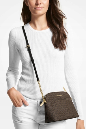 Сумка-кросбоді Michael Kors з екошкіри, коричнева