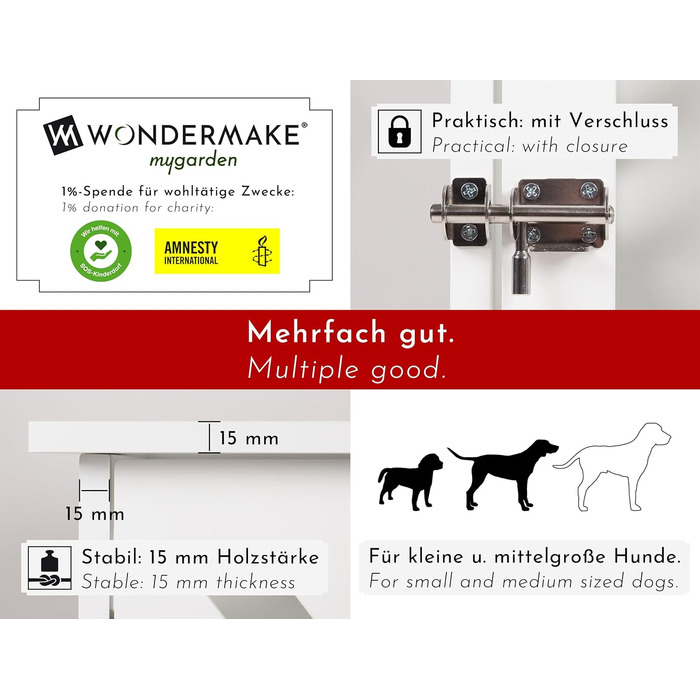 Дерев'яний вольєр для собак, 90x60 см, білий - ідеально для дому та квартири