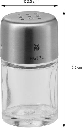 WMF Two-in-One Salt/Pepper Shaker Set, 2-piece, Salt Shaker, Pepper Shaker, Cromargan Stainless Steel, Brushed, Dishwasher Safe & Bel Gusto Salt and Pepper Shaker Set, 2-piece