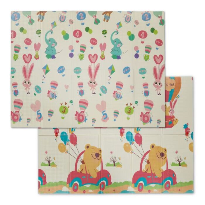 Relaxdays Foldable Play Mat with Animal Motifs