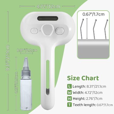 Щітка для котів та собак з парою, професійна для догляду за шерстю, біла