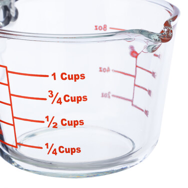 Relaxdays 250 ml Glass Measuring Cup