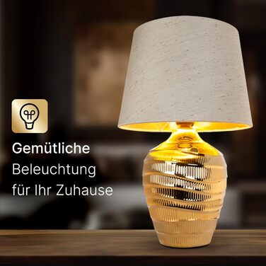 ARTE LAMP Poppy LED лампа настільна з кабелем – Хром/Біла настільна лампа з абажуром з білого текстилю для вітальні та спальні (Хром)