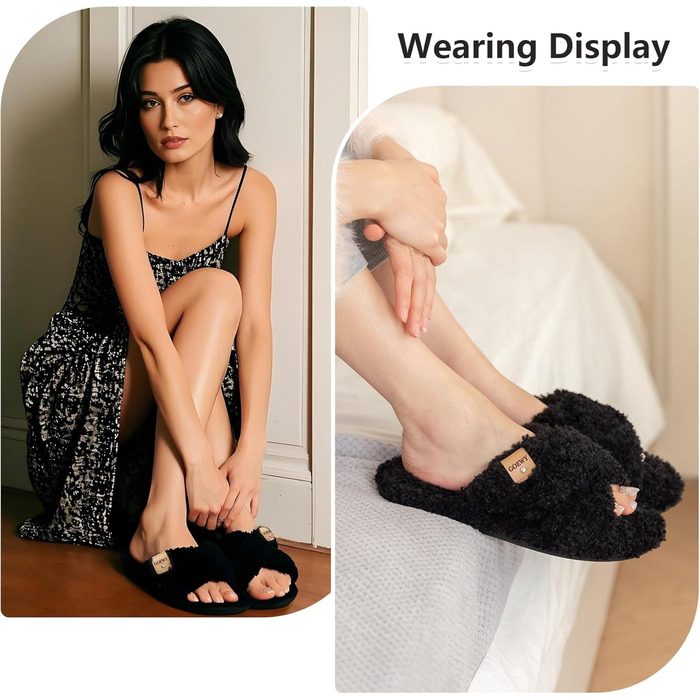 Жіночі домашні тапочки з Memory Foam - зручні та стильні шльопанці для дому та вулиці, антиковзаюча підошва, подарунок для мами, дружини, білі (чорні), 42/43 EU
