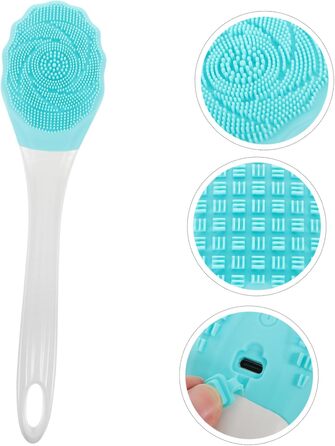 1 Piece Bath Brush Bath Scrubber Back Shower Scrubber Electric Cleaning Brush Shower Brush Back Shower Scrubber Blue
