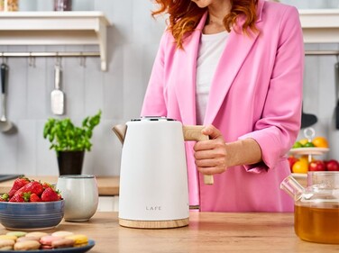 Електричний чайник Lafe Scandi PRO, 2200 Вт, 1,7 л, білий