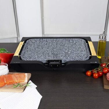 Cecotec Electric Grill Plate with Removable Parts - 1800W, Non-Stick Aluminum Teflon Coated Grill, Dishwasher Safe, Adjustable Thermostat, Large Cooking Surface