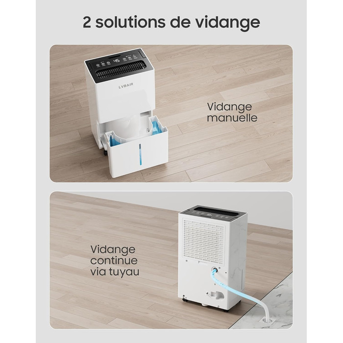 Електричний осушувач повітря 20 л/день – потужний, енергоефективний, портативний, з 3 режимами та регулюванням вологості, для дому