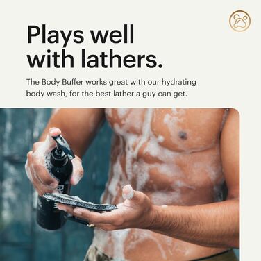 The Body Buffer від MANSCAPED®: силіконовий скрабер для тіла - ефективне очищення та пілінг, ергономічна ручка