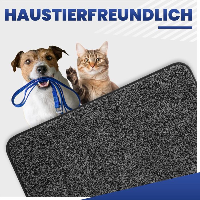 Килимок для входу Mibao SoftStep Luxus 60x90 см - чорний, антиковзкий, вологопоглинаючий, для дому та коридору, машинне прання