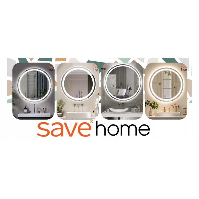 Кругле дзеркало у ванну кімнату SAVE HOME LED 60 см з підсвіткою та сенсорним керуванням