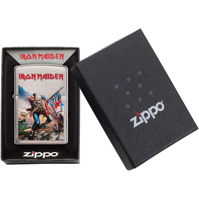 Запальничка Zippo Iron Maiden, хром, срібляста, 5.8x3.8x2 см, колекція Весна 2017