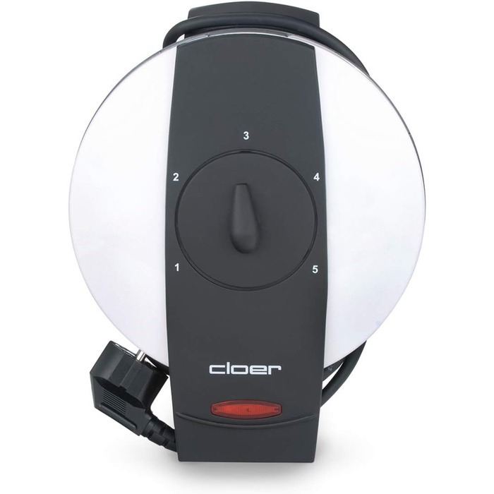 Тостер Cloer 261 Hörncheneisen для хрустких тостів, 800 Вт, діаметр 14,5 см, з антипригарним покриттям, регулювання ступеня прожарювання, білий, метал