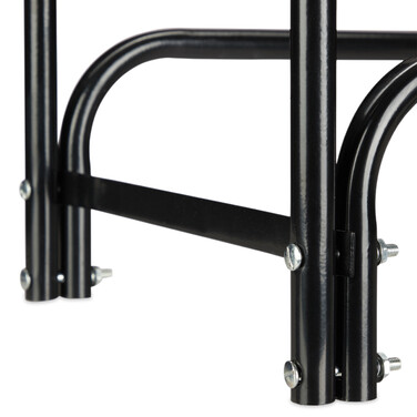 Relaxdays Black Firewood Rack with Cover