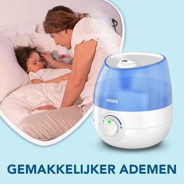 Зволожувач повітря Vicks Mini Cool Mist Ultraschall VUL525 - компактний, тихий, для сну, кашлю та застуди
