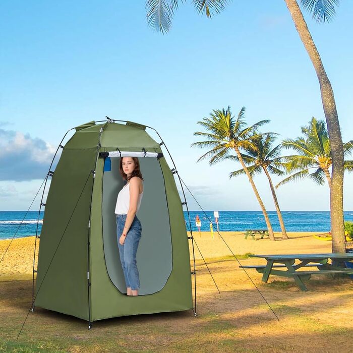 CLIPOP Pop-Up Tent - Waterproof, Lightweight, 1-Layer Spring Camping Tent - Easy Setup for Beach, Hiking, Festival & Outdoor Use (Green)
