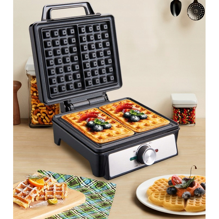 Вафельниця GOFROWNICA XXL на 2 вафлі з регулюванням температури для пухких та хрумких вафель