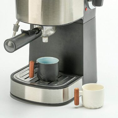 ERBO Набір з 4 чашок еспресо 70 мл, преміум-якість, кераміка, чорний колір. Чашки для еспресо, мокко, чаю та кави