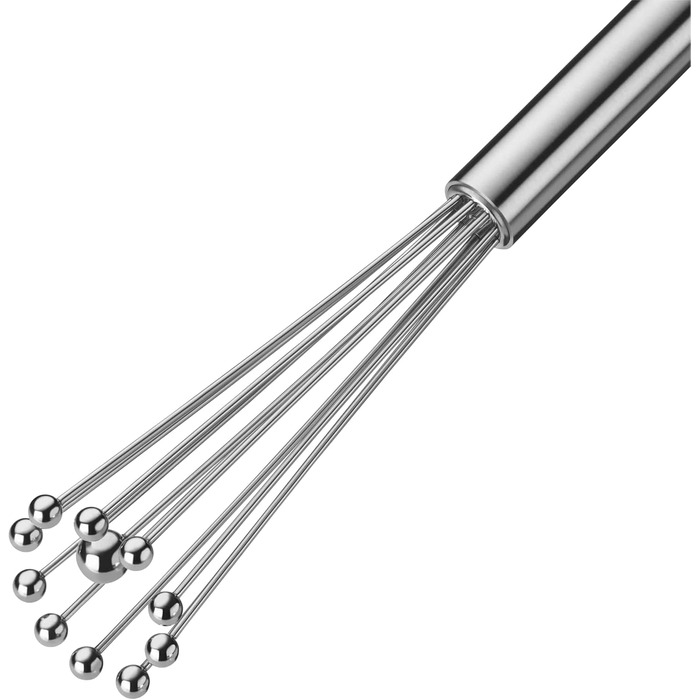 Міксер WMF Profi Plus Rührblitz з силіконовими кульками, Cromargan нержавіюча сталь, термостійке силікон до 200°C, для збивання, з отвором для підвішування.