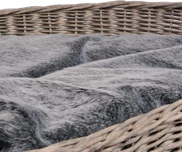 Кіжувалка для собак та котів UNU з лози та ротангу, сіра, 61 x 44,5 x 15,5 см (M)