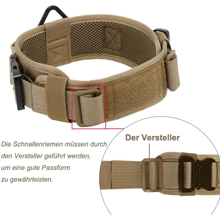 Тактичний нашийник для собак з контролем, 7 см, з двома пряжками, для великих собак (відбиваючий, чорний)