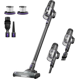 Бездротовий пилосос Noaton Akku 50000Pa з LED-дисплеєм та HEPA-фільтром для твердих поверхонь, килимів та шерсті тварин (AVC600)