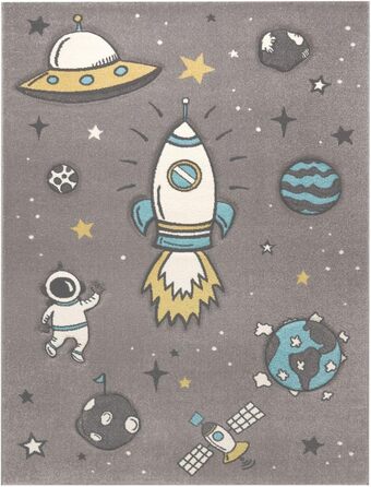 Дитячий килим TT Home Джунглі Зоо Тварини Жираф Змія Лев Мавпа Зелений 140x200 см (Круглий 160 см, Сірий (Космос))