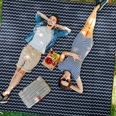 Ковдра для пікніка Relaxdays з флісу з малюнком