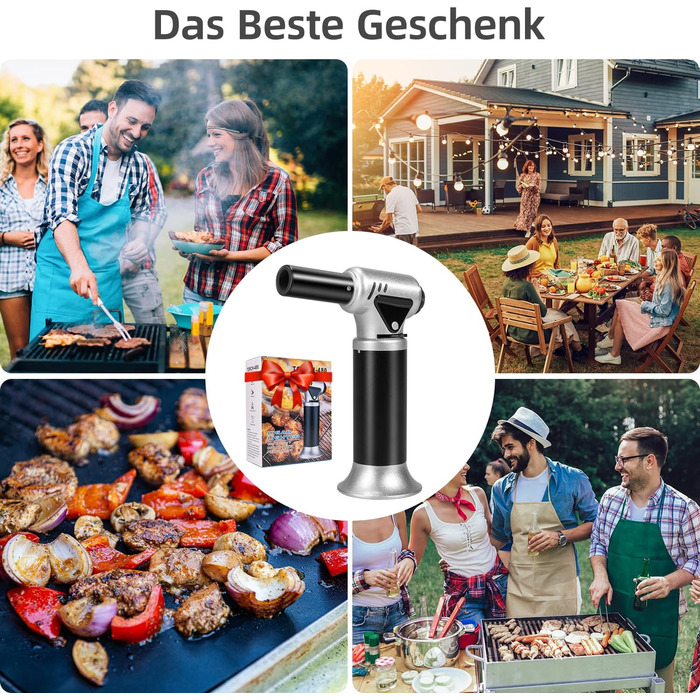 Газовий пальниковий набір Carehabi Flambierbrenner для кухні, приготування Creme Brulee, гриля, кемпінгу (бутан не входить до комплекту)