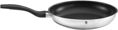 RÖSLE Frying Pan Set Basic Line Ø 20 cm, 24 cm with ProPlex non-stick coating, 18/10 stainless steel, silver/black (Ø 24 cm)