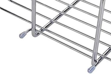 WENKO Thermostat Shower Caddy Model Milo, Shower shelf for hanging on the faucet, shelf made of stainless steel (rust-proof), 25 x 36 x 14 cm, Polished