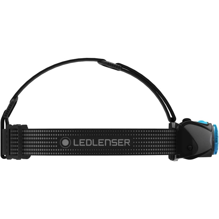 Налобний ліхтар Ledlenser MH7, 600 Люмен, акумуляторний, LED, чорний/синій, фокусування, до 60 годин роботи, червоне світло, робота на 2xAA батарейках, захист від випадкового ввімкнення, для туризму та активного відпочинку