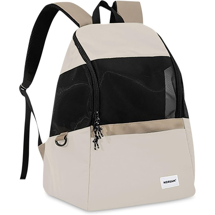 Рюкзак-переноска для тварин ALLSOPETS: для котів та маленьких собак. Зручний, дихаючий, для подорожей, кемпінгу, прогулянок. Бежевий колір