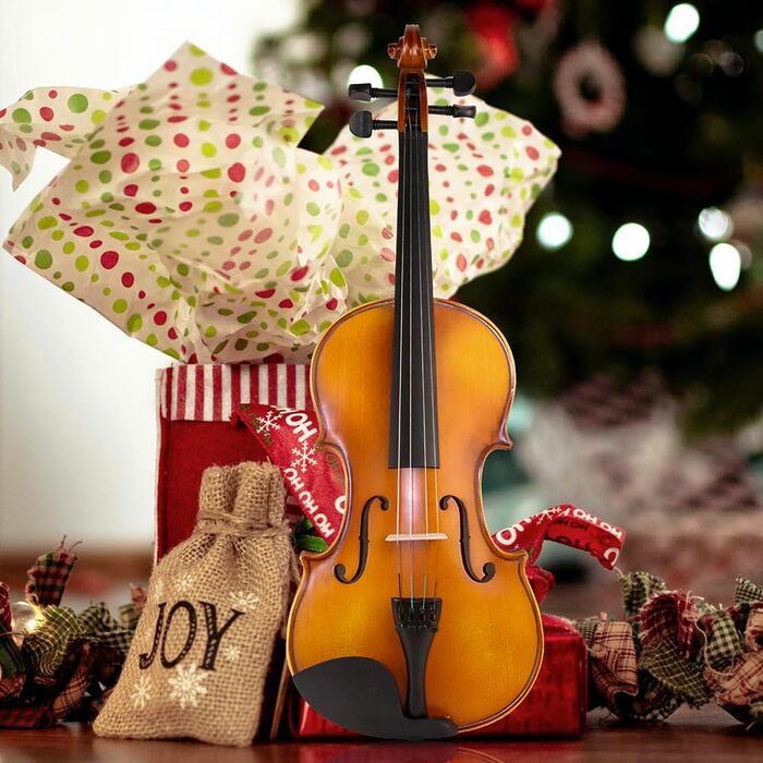 Скрипка набір, дерев'яна скрипка для дорослих початківців (4/4)