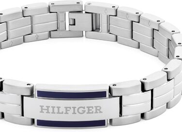 Браслет чоловічий Tommy Hilfiger з застібкою-карабіном, сталь/срібло/жовте золото