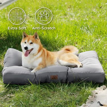 Килимок для собак BEDSURE 76x50 см, для маленьких та середніх собак, миючий, сірий, 10 см