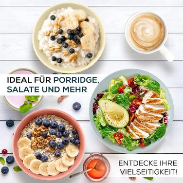 Набір мисок Miamio Palmanova (червоний) – 6 шт по 800 мл – сучасний дизайн, матова поверхня