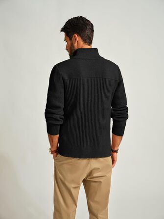 Кардиган чоловічий PJ PAUL JONES з блискавкою та стійким коміром, чорний (XXL)