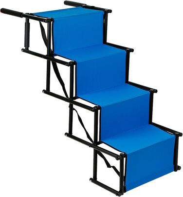 Рампа для собак Homewell - складана, до 70 кг, регульована - для маленьких, середніх та великих собак, легка у зберіганні (блакитна)