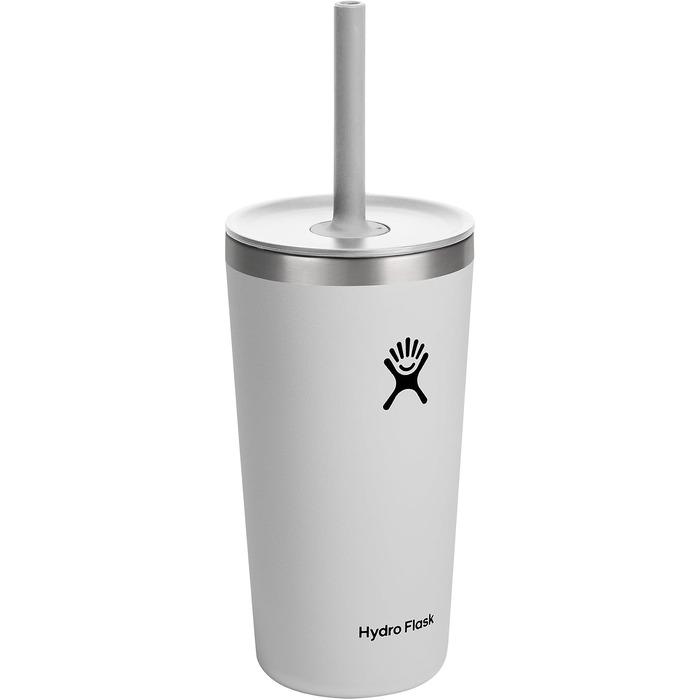 Термостакан Hydro Flask Travel Tumbler 1180 мл (40 Oz) з кришкою та трубою, нержавіюча сталь, вакуумна ізоляція, білий