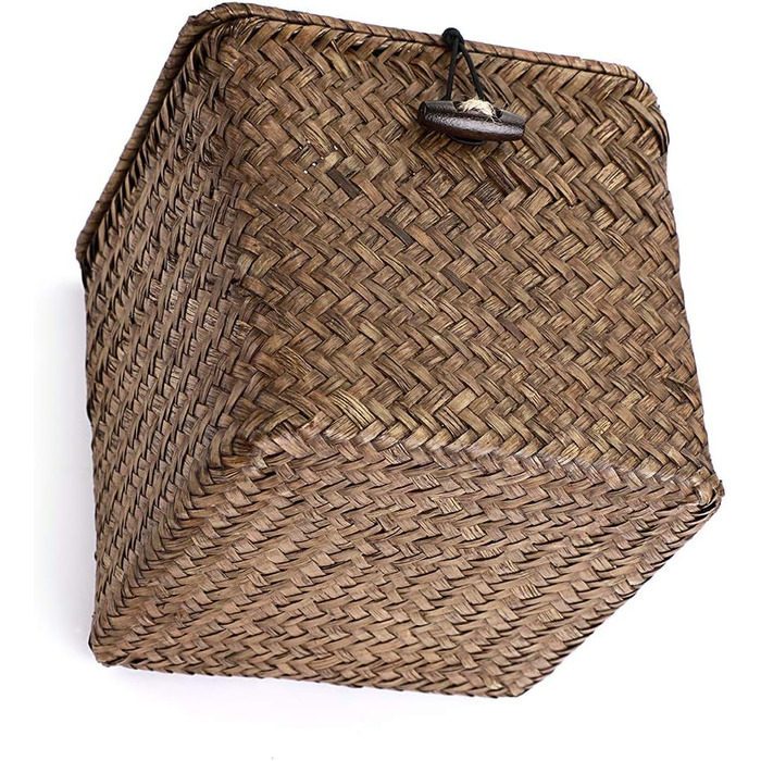 Rectangular tissue box made of seagrass for household use, decorative woven paper holder, coffee table, 68 x 30 x 22 cm