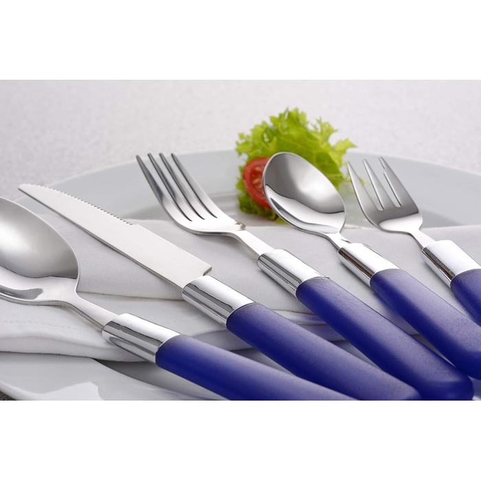 GRÄWE Starter Set for 6 People, 37-Piece, Stainless Steel Cutlery, 30-Piece Dinner Cutlery, including 3 Kitchen Knives, 3 Kitchen Utensils, Drawer Insert - Milano Series