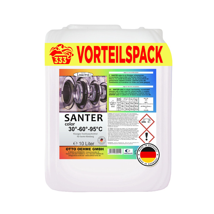 Рідкий засіб для прання кольорових речей Lorito Santer Color, 10 л