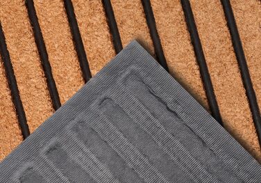 Килимок Hanse Home кокосовий для дому та вулиці 45x75 см (смуги) - вологостійкий, антиковзний килимок для входу, тераси, коридору