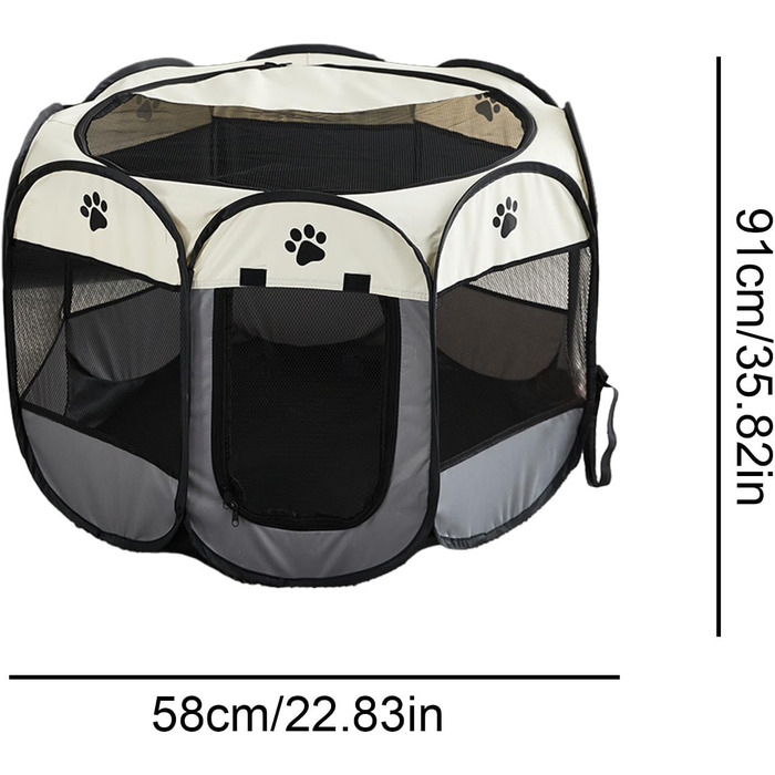 Портативний вольєр для цуценят Kongou | Складаний вольєр з оксфордської тканини на блискавці, знімний загон для домашніх тварин, дихаючі клітки для кроликів, курчат, милий загороджувач для кошенят
