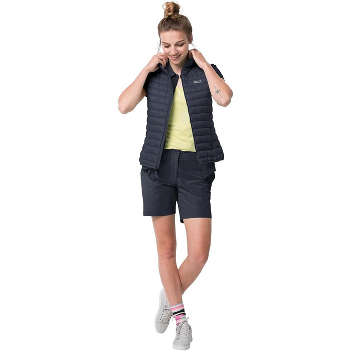 Жилет Jack Wolfskin W VEST для жінок, вітронепроникний, степ, колір Night Blue, розмір M