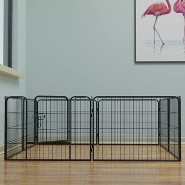 Клітка для цуценят, 60 см, для дому та вулиці, 8 панелей, 80x60 см