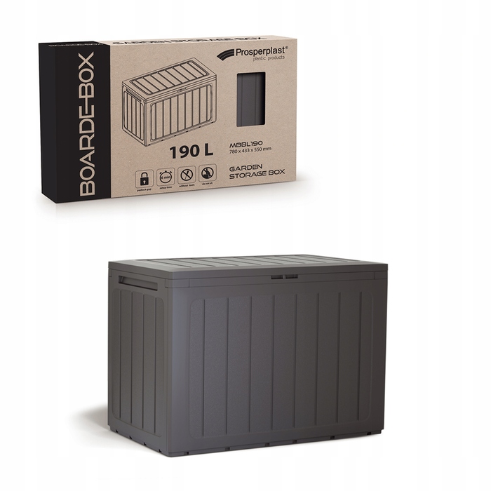 Садова скриня Prosperplast BoardeBox, 190 л, коричнева
